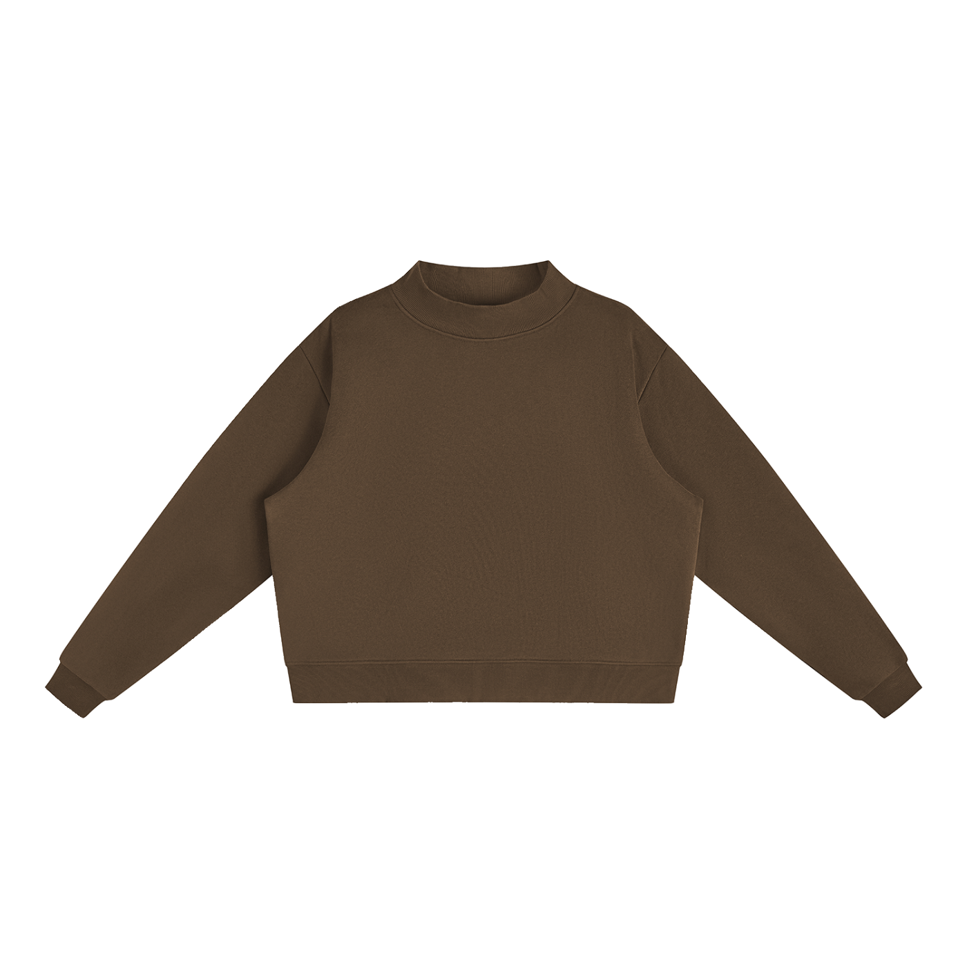 Fleece Mock-Neck Crew Sweatshirt NW