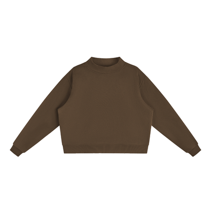 Fleece Mock-Neck Crew Sweatshirt NW
