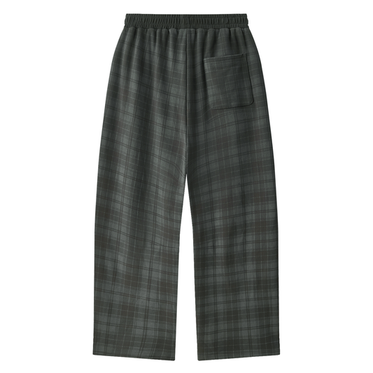 Unisex Plaid Straight Leg Pants