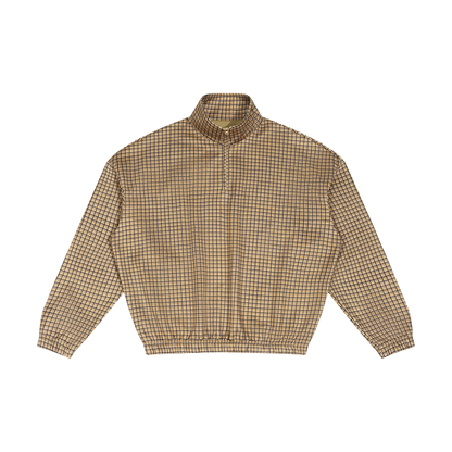 Unisex Plaid Quarter-Zip Sweatshirt