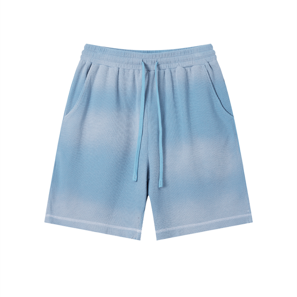 Waran Unisex Sunfade Waffle Raw Hem Shorts