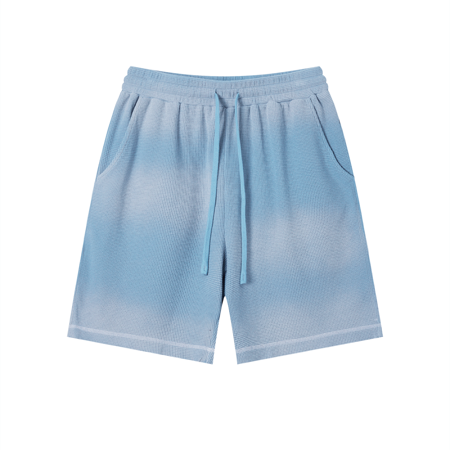 Waran Unisex Sunfade Waffle Raw Hem Shorts