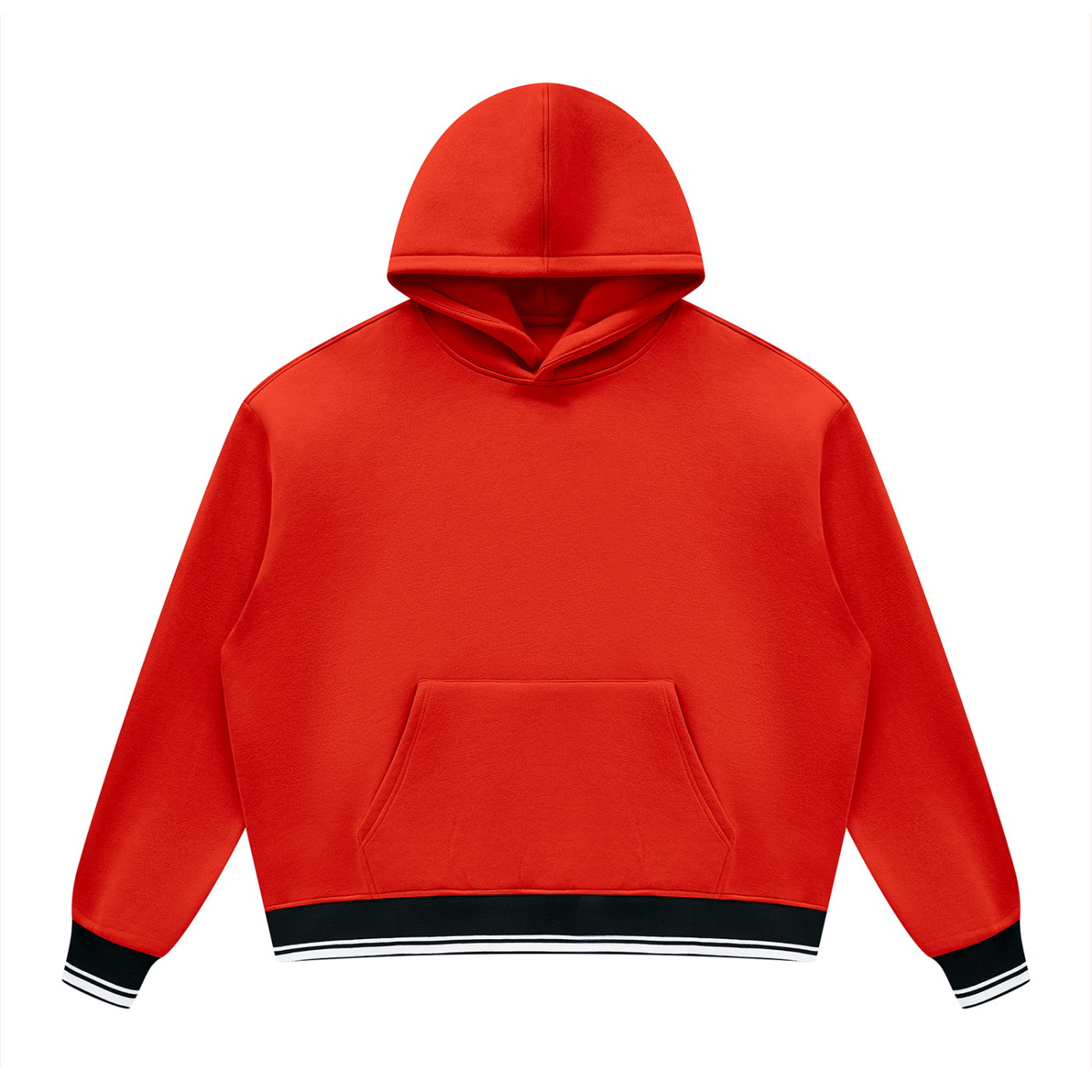 Unisex Oversized Color Block Fleece Hoodie