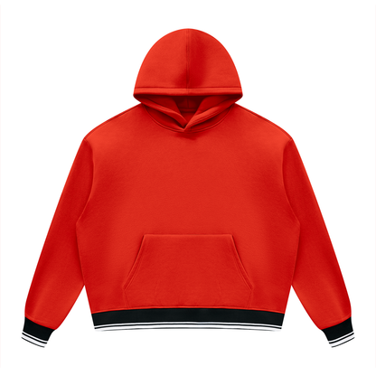 Unisex Oversized Color Block Fleece Hoodie