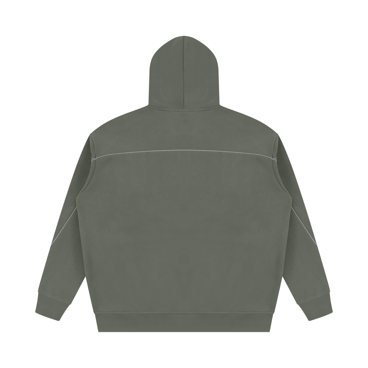 Unisex Oversized Piping Fleece Hoodie