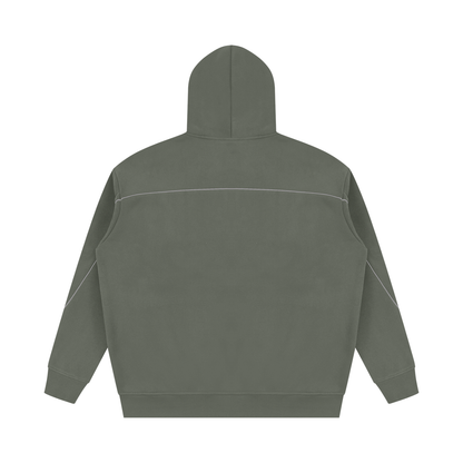 Unisex Oversized Piping Fleece Hoodie