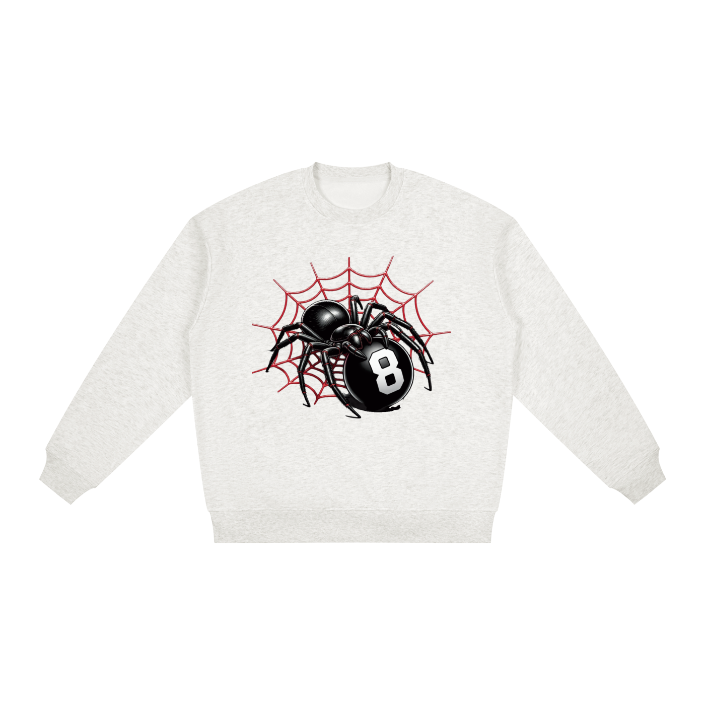 Oversized Drop Shoulder Crewneck Sweatshirt |Spider