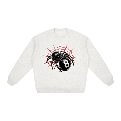 Oversized Drop Shoulder Crewneck Sweatshirt |Spider