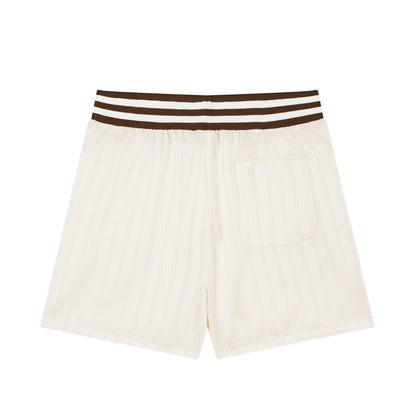 Unisex Striped Drawstring Shorts