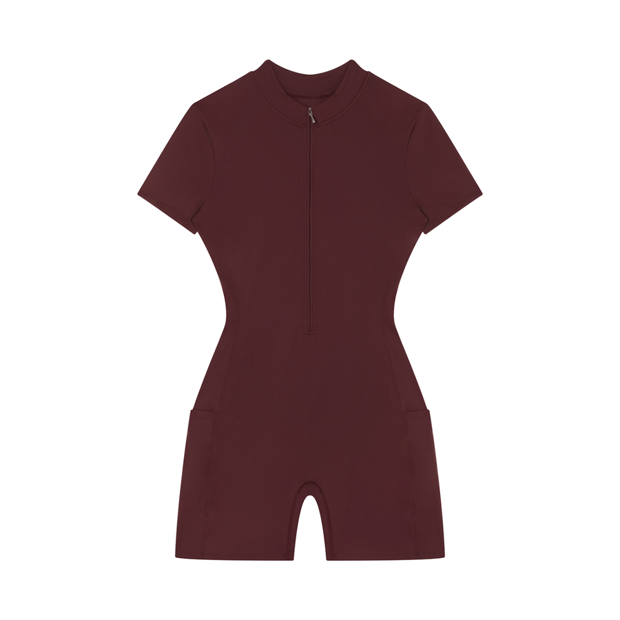 Waran Women’s Quarter-Zip Short Sleeve Romper