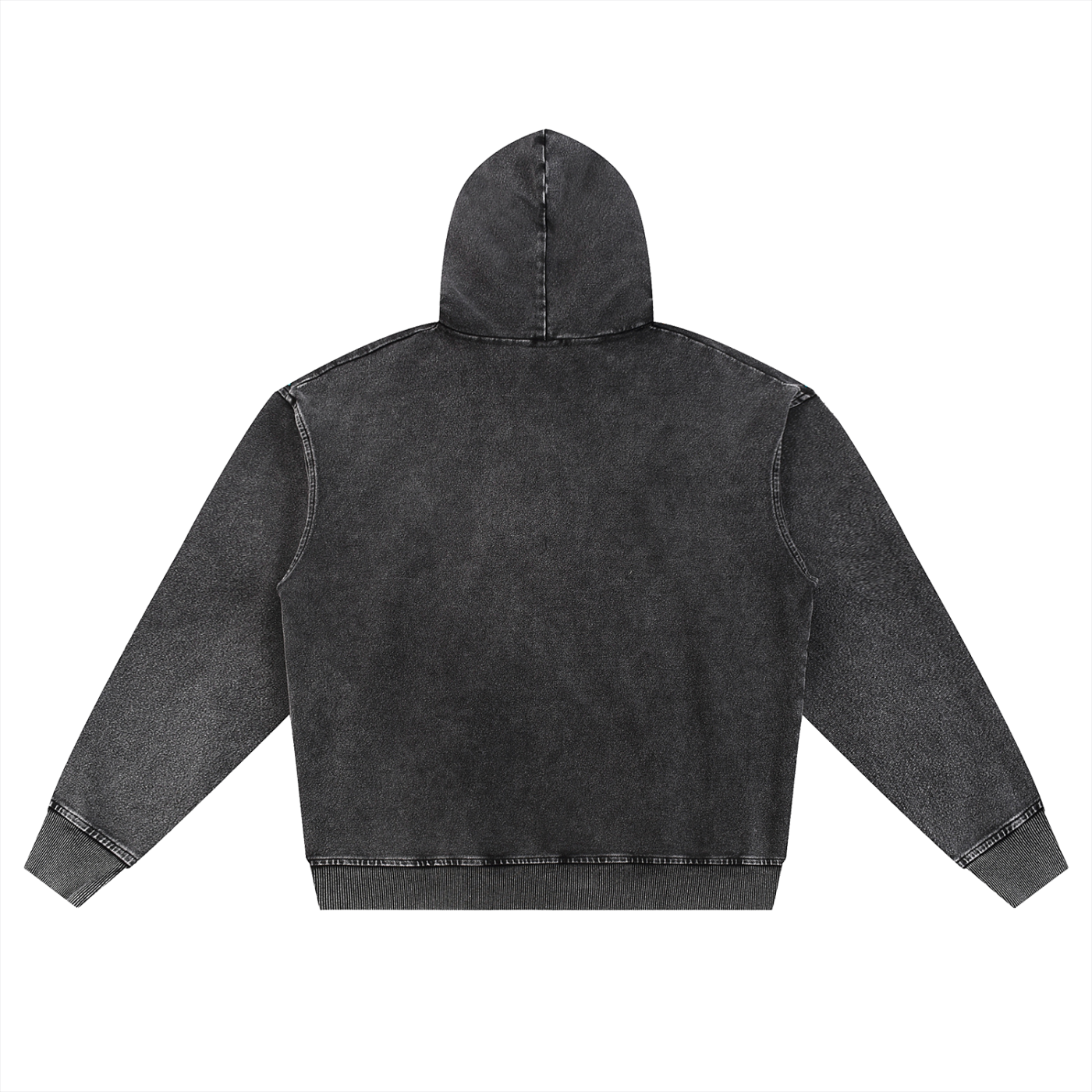 Waran Snow Wash Oversized Zip-Up Hoodie