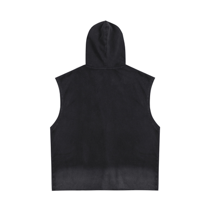 Débardeur à Capuche Zippé Lavé Waran Vintage 240GSM