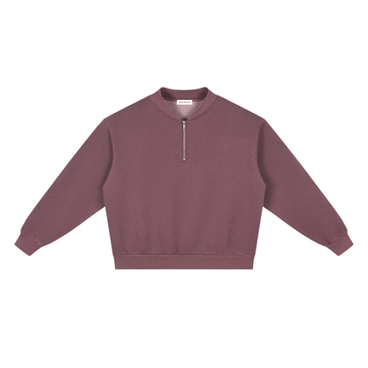 Vintage Wash Fleece Quarter Zip Sweatshirt