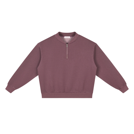 Vintage Wash Fleece Quarter Zip Sweatshirt