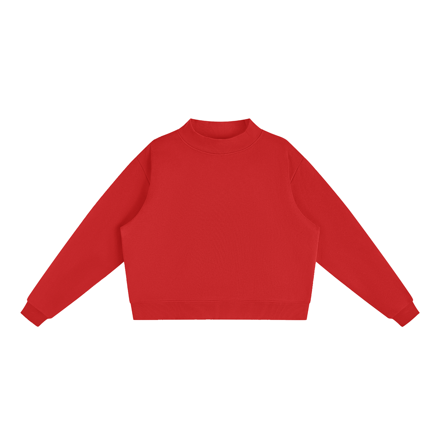 Fleece Mock-Neck Crew Sweatshirt NW