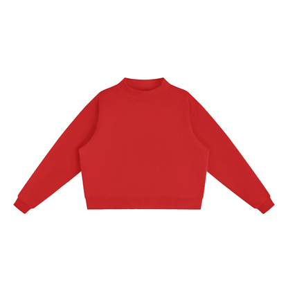 Fleece Mock-Neck Crew Sweatshirt NW