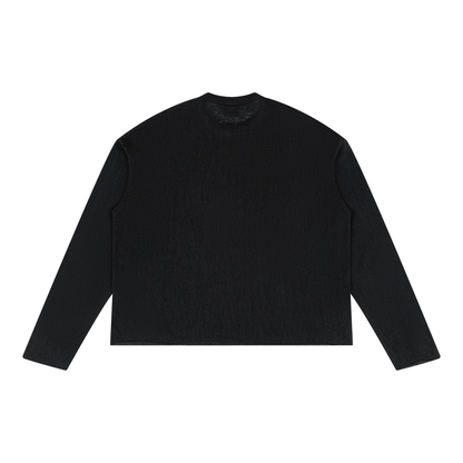 Unisex Raw Edge Long Sleeve T-Shirt