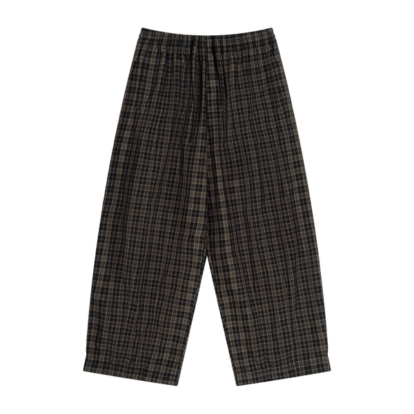 Pantalon unisexe à carreaux coupe large 130 g/m²