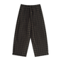 Unisex Plaid Wide Leg Pants