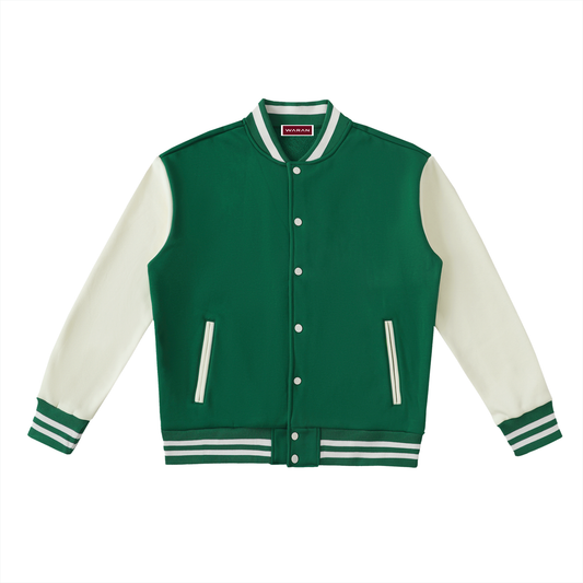 Waran Two-Tone Fleeced Varsity Jacket