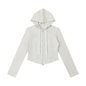 Women's Slim Cropped Full Zip Hoodie