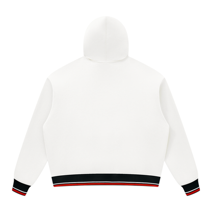 Unisex Oversized Color Block Fleece Hoodie