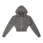 Vintage Washed Cropped Fleece Hoodie