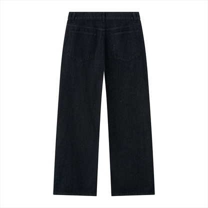 Men's Vintage Wash Wide Leg Denim Jeans