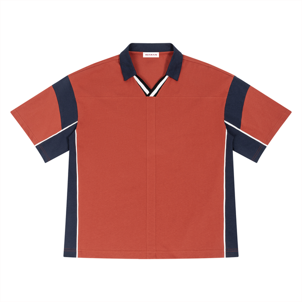 Waran Unisex Boxy Color Block Polo Shirt