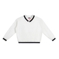 Waran V-Neck Contrast Collar Boxy Sweatshirt