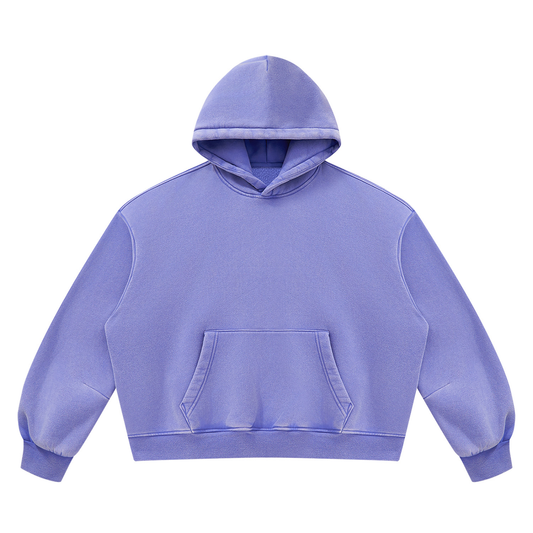 Unisex Vintage Wash Boxy Fleece Hoodie