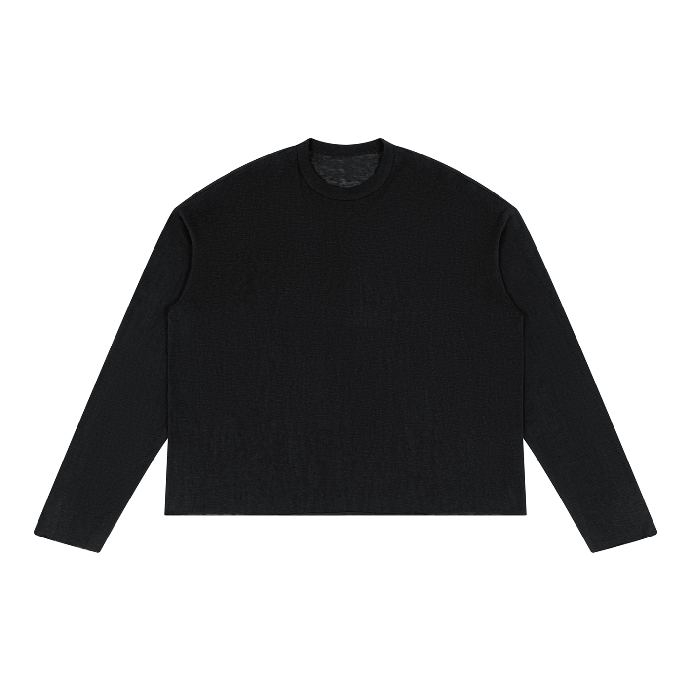 Unisex Raw Edge Long Sleeve T-Shirt