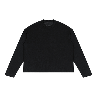 Unisex Raw Edge Long Sleeve T-Shirt