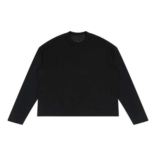 Unisex Raw Edge Long Sleeve T-Shirt