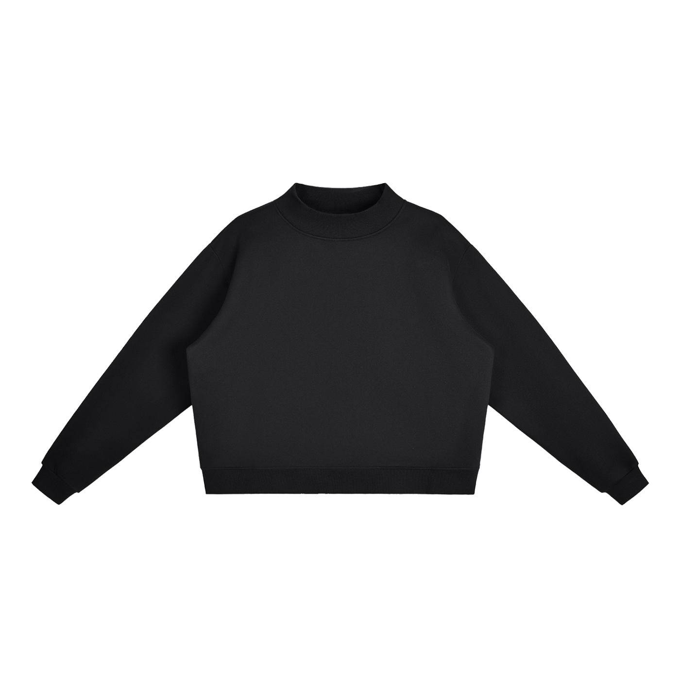 Fleece Mock-Neck Crew Sweatshirt US