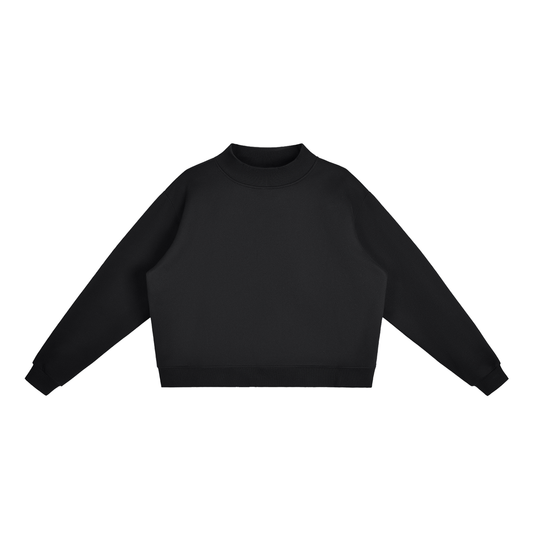 Fleece Mock-Neck Crew Sweatshirt US