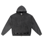 Waran Snow Wash Oversized Zip-Up Hoodie