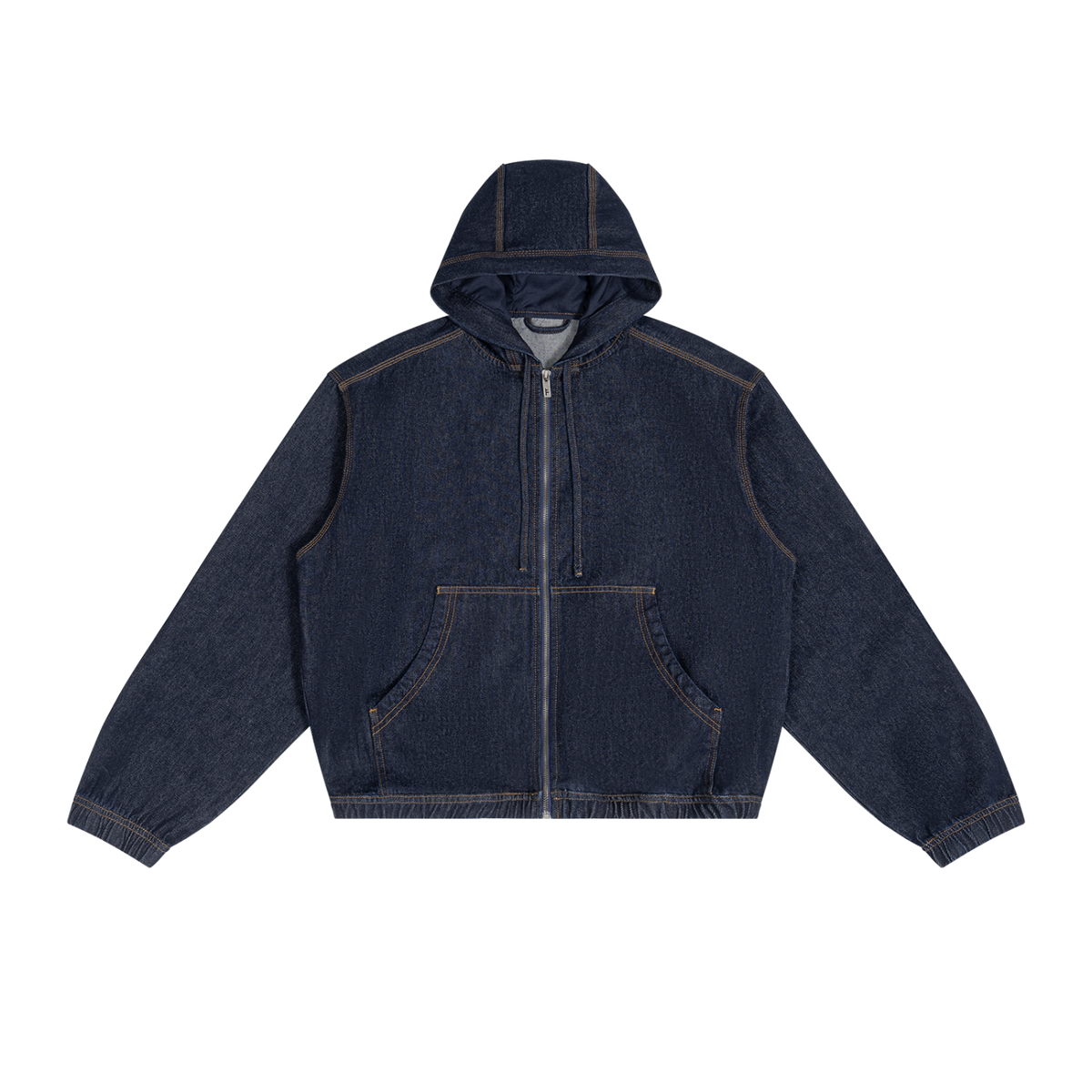 Men's Boxy Vintage Wash Hooded Denim Jacket
