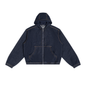 Men's Boxy Vintage Wash Hooded Denim Jacket