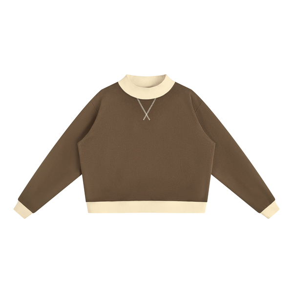 Waran Women’s Mock Neck Crewneck Sweatshirt