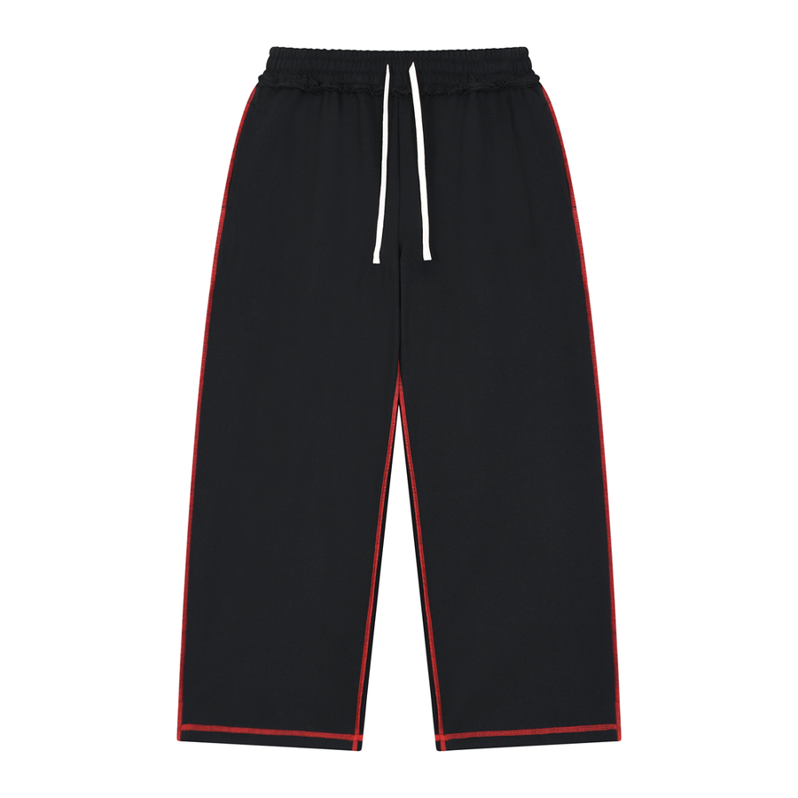 Waran Unisex Raw Edge Topstitch Sweatpants