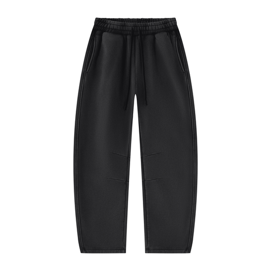 Unisex Vintage Wash Barrel Leg Fleece Sweatpants