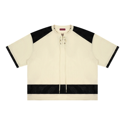 Unisex Raglan Sleeve Mesh Boxy T-Shirt