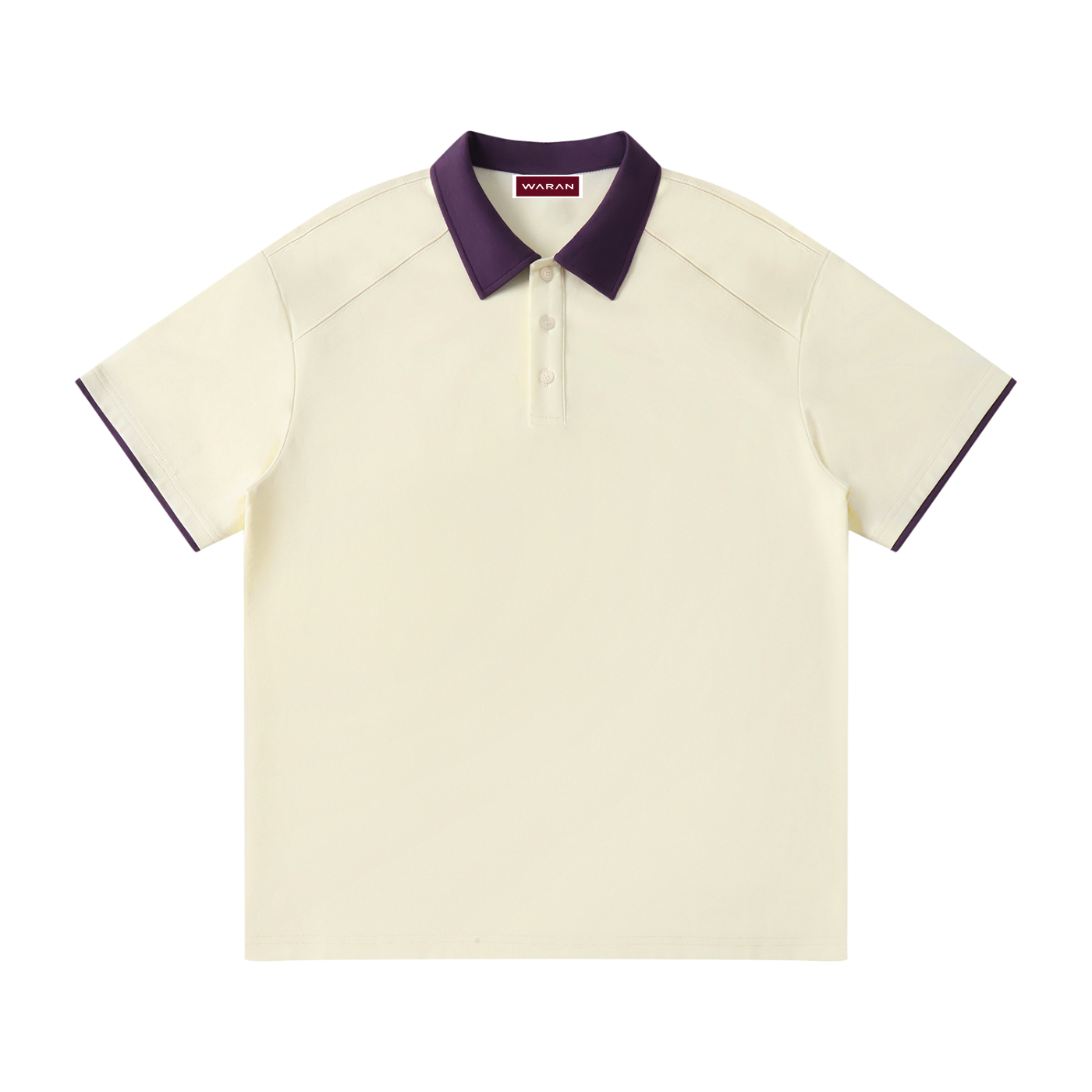 Waran Contrast Collar Raglan Polo Shirt