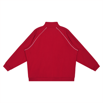 Waran Reflection Striped Raglan Sleeve  Jacket