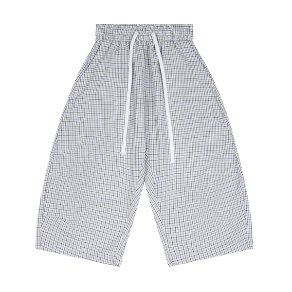 Waran Unisex Plaid Loose Capri Shorts