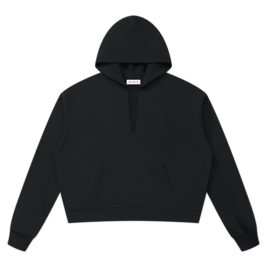 Unisex Boxy Raw Edge Hoodie