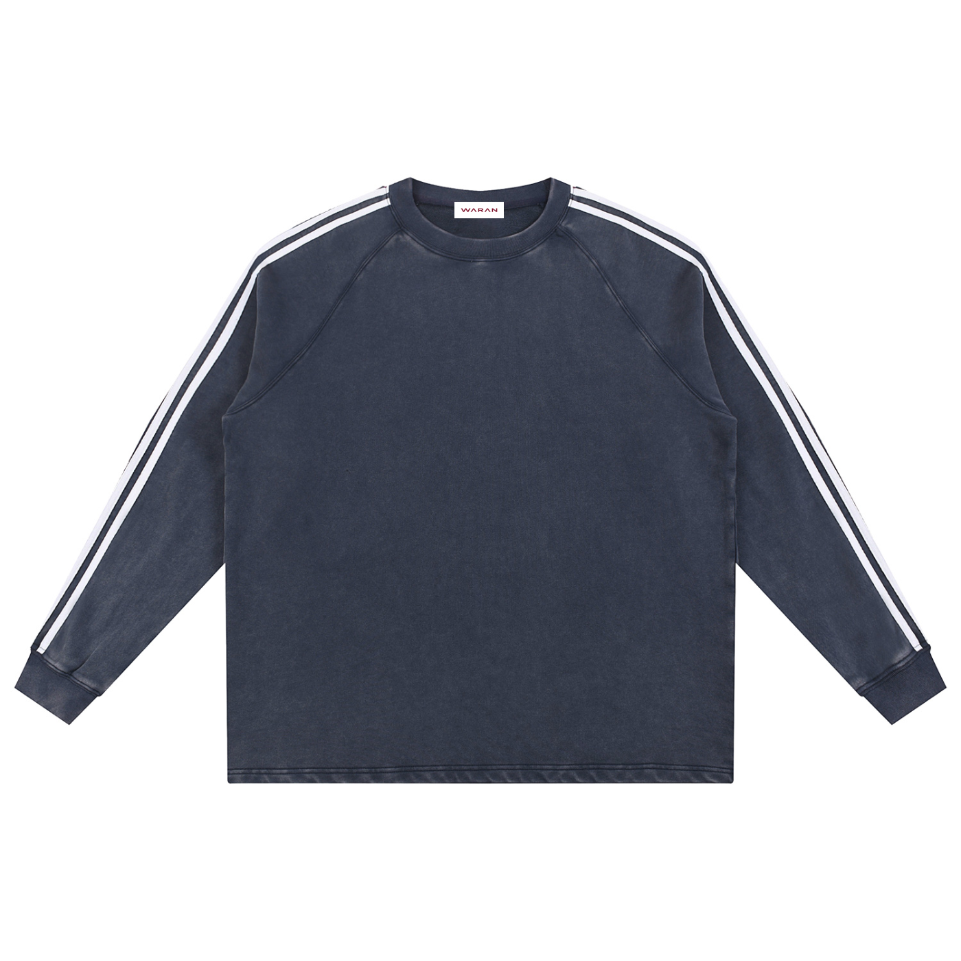 Snow Washed Contrast Tape Sweatshirt