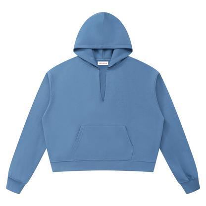 Unisex Boxy Raw Edge Hoodie