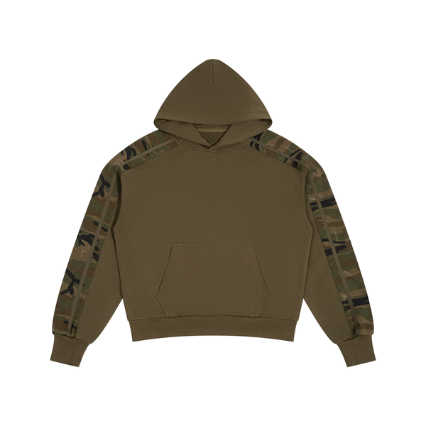 Waran Unisex Boxy Camo Paneled Hoodie